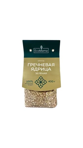 Экомама Гречка зеленая 400 гр