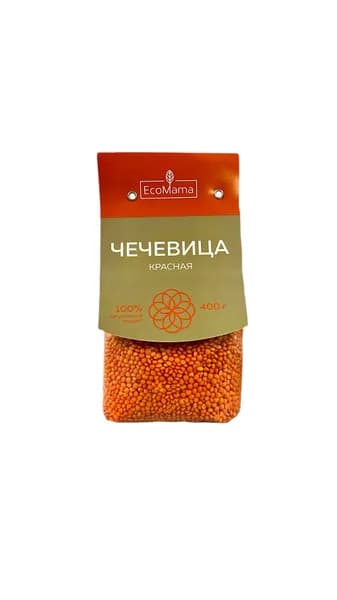 Экомама красная Чечевица 400 гр