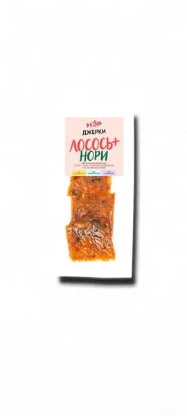 Джерки из лосося копчено-вяленые с зеленью 40 гр