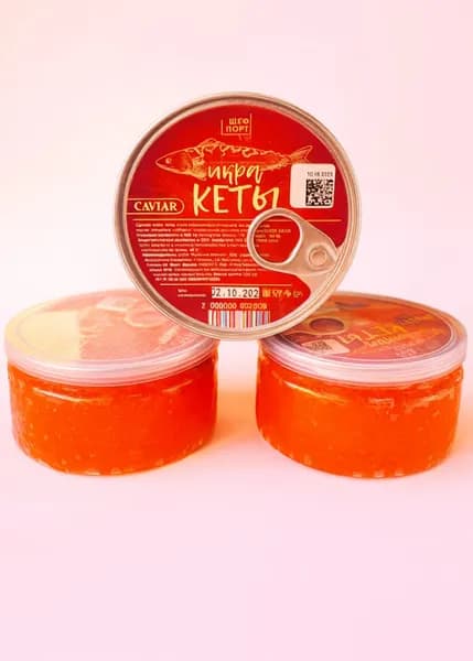 Икра кеты пл.б. 200 гр (август 2025г)