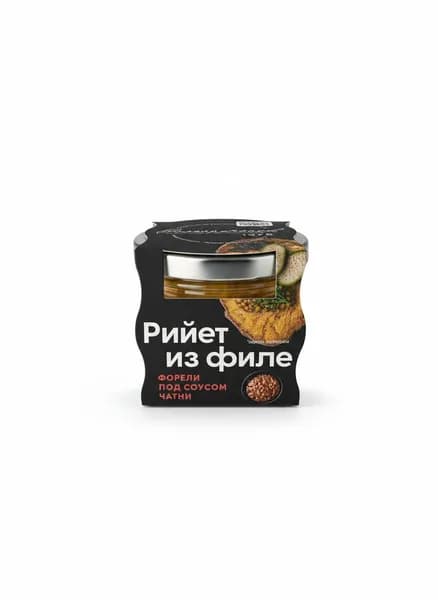 Рийет из филе форели под соусом чатни ст.б.100 гр